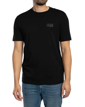 EA7 T-Shirt Mit Back Box Logo, Schwarz