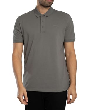 HUGO Donos222 Logo Poloshirt, Grau