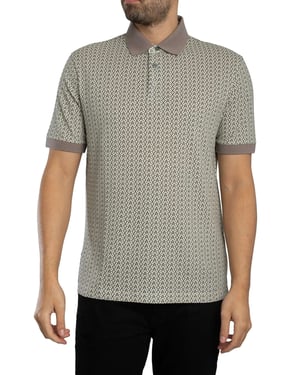 Armani Exchange Poloshirt Mit Allover-Print, Beige