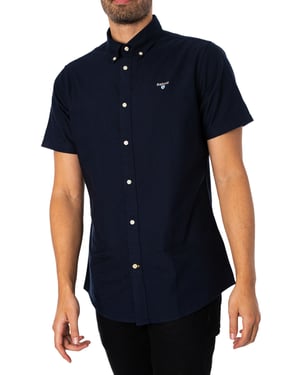 Barbour Maßgeschneidertes Oxtown-Hemd Mit Kurzen Ärmeln, Blau