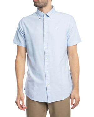 Barbour Kurzärmliges Maßgeschneidertes Hemd Oxtown, Blau