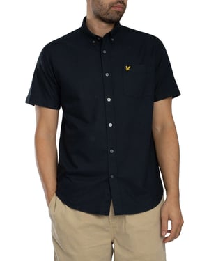 Lyle & Scott Kurzärmliges Oxford-Hemd, Blau