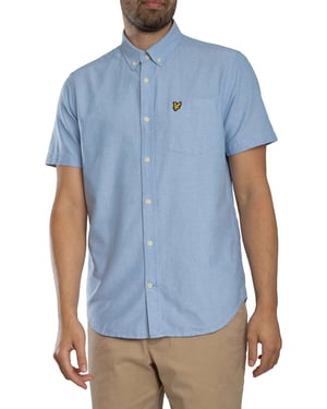 Lyle & Scott Kurzärmliges Oxford-Hemd, Blau
