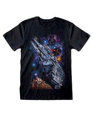 Star Wars - "Galaxy Ship" T-Shirt für Herren/Damen Unisex (Schwarz)