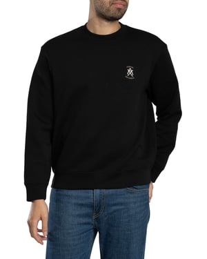 Armani Exchange Brust Logo Sweatshirt, Schwarz