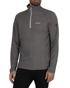 Regatta Montes Leichtes Mini-Streifen-Sweatshirt Mit Halbem Reißverschluss, Grau