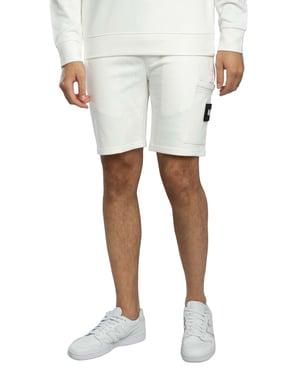 Weekend Offender Hawkins Sweatshirt-Shorts Mit Reißverschlusstasche, Weiß