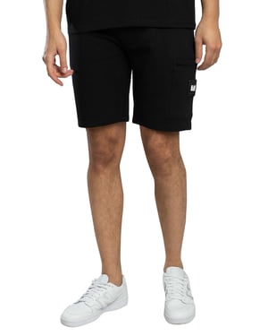 Weekend Offender Hawkins Sweatshirt-Shorts Mit Reißverschlusstasche, Schwarz