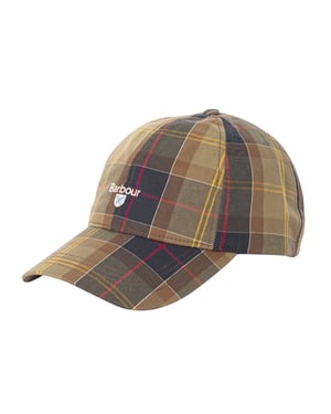 Barbour Tartan-Sport-Baseballkappe, Grün