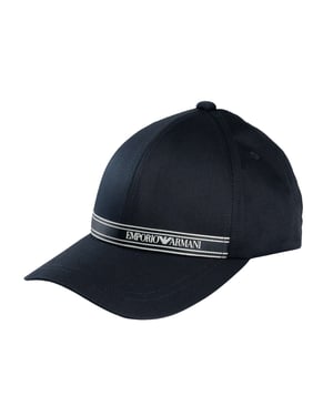 Emporio Armani Markenstreifenkappe, Blau