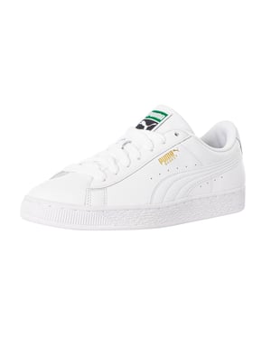 Puma Basket Klassische Leder-Sneaker, Weiß