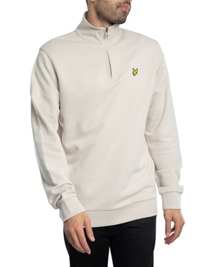 Lyle & Scott Loopback-Sweatshirt Mit Viertelreißverschluss, Beige