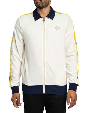 Sergio Tacchini Monte Velours-Trainingsjacke, Weiß