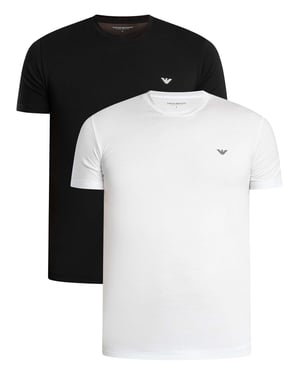Emporio Armani 2Er-Pack Lounge Crew Fitted T-Shirt, Mehrfarbig