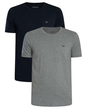 Emporio Armani 2Er-Pack Lounge-T-Shirts Mit Rundhalsausschnitt, Mehrfarbig