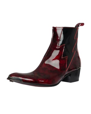 Jeffery West Lightning Zip Chelsea Boots Aus Leder, Rot