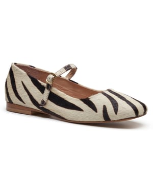 Hush Puppies Pasha Leder Damen Zebra Ballerinas