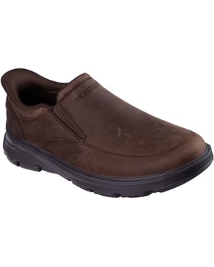 Skechers Arch Fit Garza Umar Leder Herren Mokassins aus Kakao