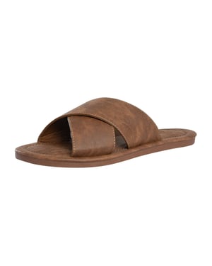 Superdry Vintage-Kreuzriemen-Schieber, Braun