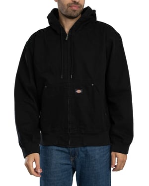 Dickies Ungefütterte Canvas-Kapuzenjacke, Schwarz