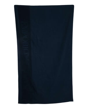 Emporio Armani Strandtuch Aus Waffelgewebe, Blau