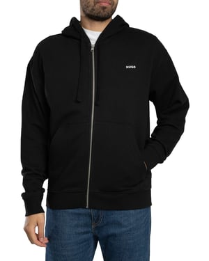 HUGO Dapozip Zip Hoodie, Schwarz