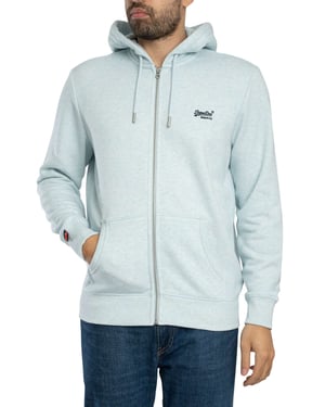 Superdry Essential Logo-Kapuzenpullover Mit Reißverschluss, Grau