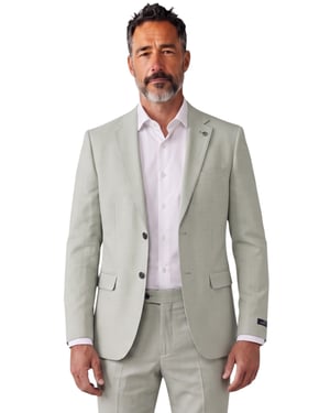 Herren-Blazer in Salbeigrün, tailliert, formell - Belmount