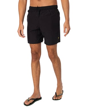 Lyle & Scott Einfarbige Badeshorts, Schwarz