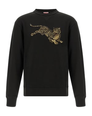 Kenzo Baumwoll-Sweatshirt - Schwarz
