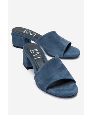 Delavie Leder-Sandale mit Blockabsatz