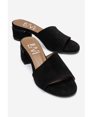 Delavie Leder-Sandale mit Blockabsatz