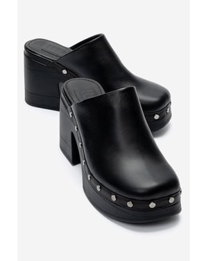 Bellune Leder-Sandale mit Blockabsatz und Plateausohle