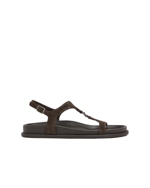 Bio-Sandale Orelia dunkelbraun mit Metallic-Detail Polo Club