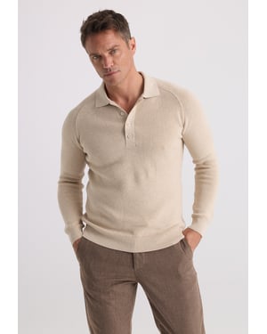 Felix Hardy Pullover mit Polokragen - Beige