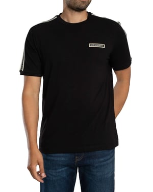 EA7 Box Logo T-Shirt, Schwarz