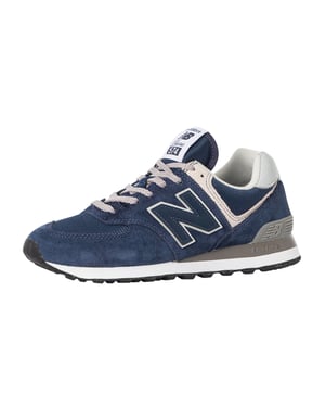 New Balance 574 Wildleder Trainer, Blau