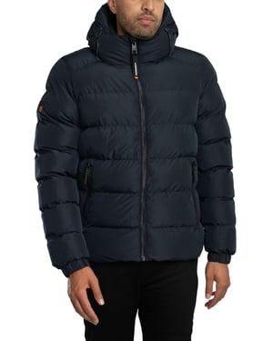 Superdry Sport-Pufferjacke Mit Kapuze, Blau