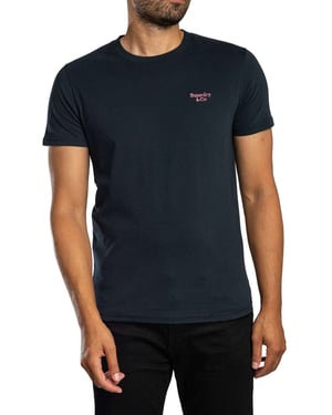Superdry Essential Serif Logo T-Shirt, Blau