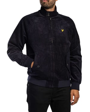 Lyle & Scott Cord-Harrington-Jacke, Blau