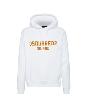 Dsquared2 Milano Logo Cool Fit Weißer Hoodie