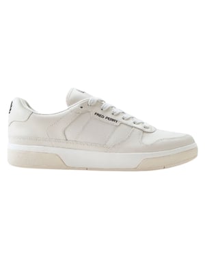 Fred Perry B300 Sneaker Aus Strukturiertem Leder In Porzellanoptik