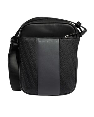 Armani Exchange Marken-Umhängetasche, Schwarz