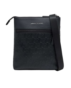 Armani Exchange Flache Umhängetasche, Schwarz