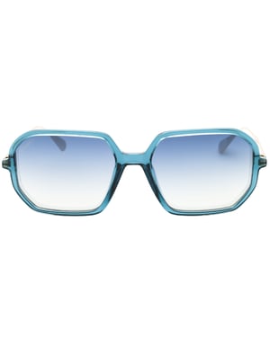 Max &amp; Co Sonnenbrille Mit Glänzend Türkisfarbenem Rahmen Und Blauem Farbverlauf