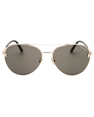 Tom Ford Sonnenbrille In Glänzendem Roségold Mit Rauchfarbenen Gläsern