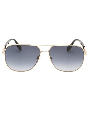Schwarze Sonnenbrille Von Marc Jacobs Mit Goldenen Details