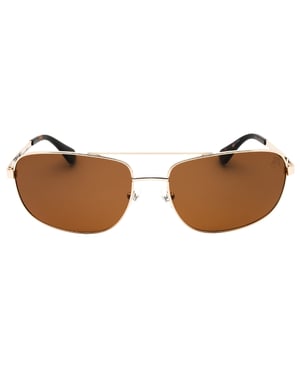 Timberland Sonnenbrille Mit Braunen Polarisierten Gläsern Und Goldener Optik