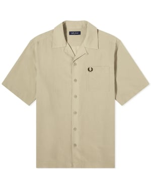 Fred Perry Strukturiertes, Leichtes, Warmgraues Urlaubshemd
