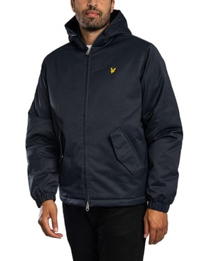 Lyle & Scott Wattierte Jacke Mit Kapuze Und Reißverschluss, Blau